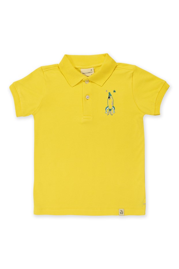 ROCKET FISH - Kısa Kollu Çocuk Polo Yaka T-shirt - Sarı