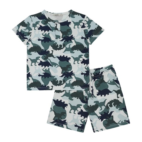 Antebies Camouflage Dino Şortlu Pijama Takımı
