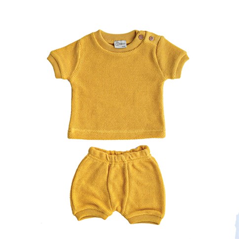 Baboo Bebek Tişört Şort Takım Sarı