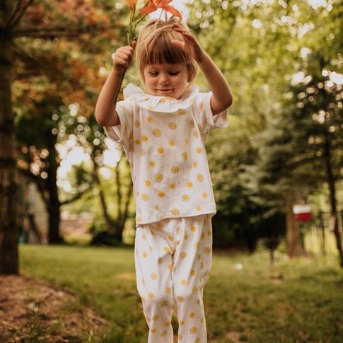 Hello Sunshine Print Kısa Kollu Pijama Takımı