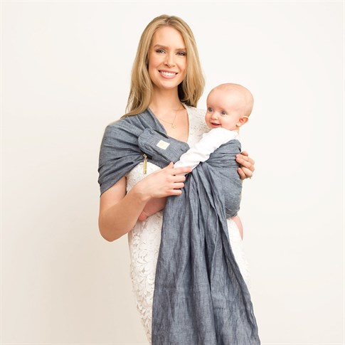 LILLEbaby Ring Sling Heathered Dusk - Gold Ring