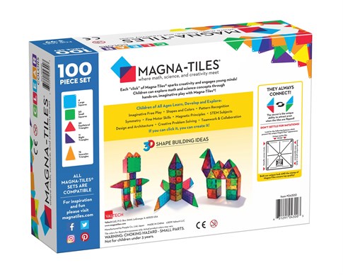 Magna-Tiles Clear Color (100 Parça)