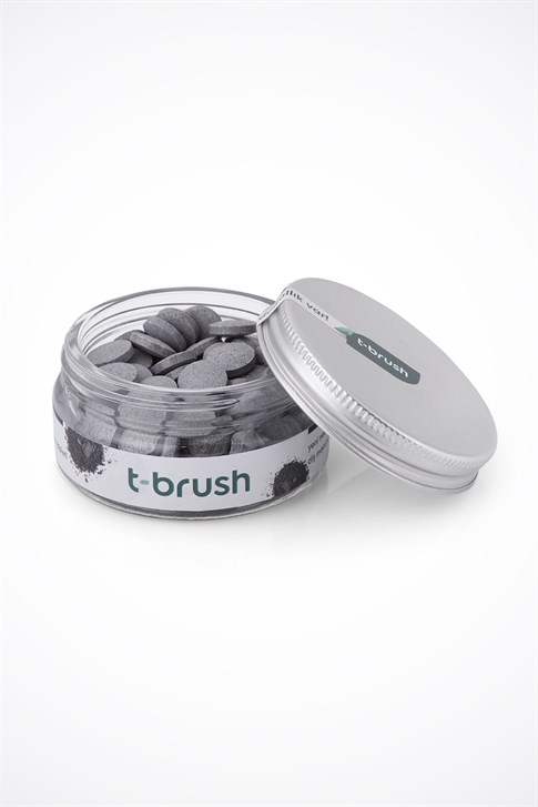 T-Brush Activated Charcoal Flörürlü Diş Macunu Tableti