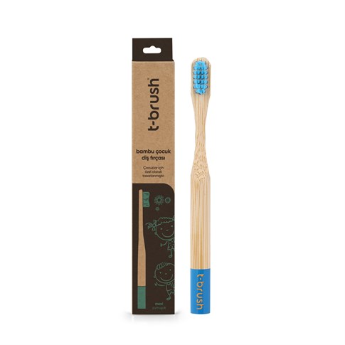 T-Brush Bambu Çocuk Diş Fırçası Mavi